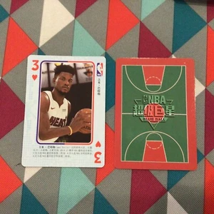 Carta da gioco Jimmy Butler Heat 3 of Hearts NBA Showtime palla blu cinese - Foto 1 di 1