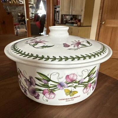 Cazuela cubierta Portmeirion Jardín Botánico, apta para horno, 3 pintas, porcelana Foto 1 de 4