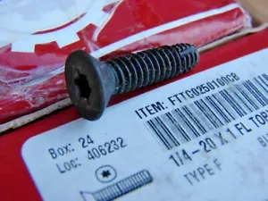 Viti 1/4-20 x 1 FL Torx Tipo F formatura Tead 100 pz - Foto 1 di 4