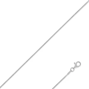 Classic Women's Chain Sterling Silver Snake Silver Tone Lobster Clasp, 18 inch - Picture 1 of 1