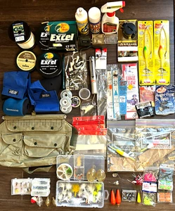 HUGE Mixed LOT (over 100 items) Vintage Fishing Tackle Lot w/Vintage Fly Fishing - Picture 1 of 17
