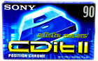 NEW SONY CDit II 90 SLIDE CASE TYPE II 2 CHROME BLANK AUDIO CASSETTE TAPE   