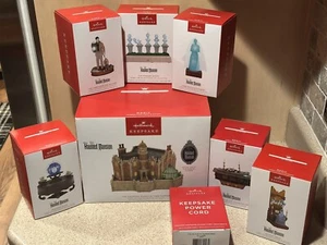 2024 Hallmark “Haunted Mansion” Full Set W/ Topper And Power Cord New In Box. - Picture 1 of 9