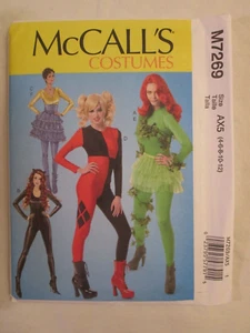 McCalls 7269 Villains Costume Pattern 4-12 Catsuit Bodysuit Harlequin UC Poison - Picture 1 of 2