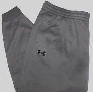 UNDER ARMOUR Rival Fleece Jogger Pants Stretch Waist Loose Fit Pockets Grey - Picture 1 of 8