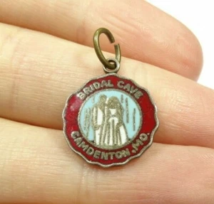 VINTAGE BRAUTHÖHLE CAMDENTON MISSOURI MO EMAILLE STERLINGSILBER 925 CHARM - Bild 1 von 6