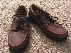 GH Bass & Co Mens Stark Moc Leather Lace Up Shoes, Size 7M - Picture 1 of 7