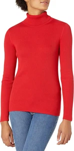 Women'S Slim-Fit Lightweight Long-Sleeve Turtleneck Sweater - Picture 1 of 12