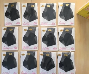 9 PAAR TIEFSCHWARZE 9” X 33” NYLONSTRÜMPFE 5” VERSTÄRKTE ZEHEN RECHTS GAY-TIME ELITE - Bild 1 von 12