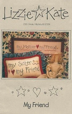Lizzie Kate My Sister Mother My Friend Cross Stitch Charts + Buttons - Image 1 of 3