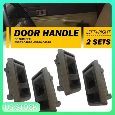 4PCS Interior Door Handle Brown For Toyota Tacoma 4Runner Corolla Tercel Pickup - Image 1 of 4