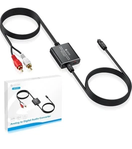Esynic Analog zu Digital Audio Konverter - Cinch zu Optisch Wandler Kabel Analog - Bild 1 von 7