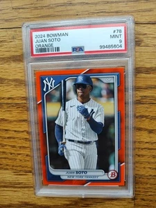 Bowman 2024/25 Juan Soto #78 Orange Yankees PSA 9 Mets - Imagen 1 de 2