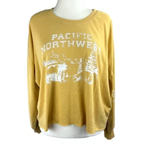 Grayson Threads PNW Semi Crop Sweatshirt XXL Gelb Retro Y2K Casual Cozy Cabin - Bild 1 von 8