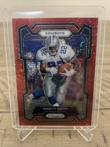 2023 Panini Prizm Red Sparkle Prizm Emmitt Smith #74 HOF SP - Foto 1 di 2