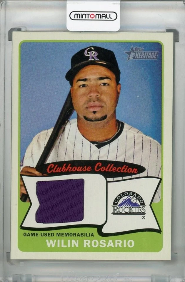 2014 Topps Heritage Colorado Rockies Wilin Rosario Clubhouse Collection Relic - Image 1 of 2