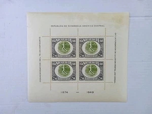 Nicaragua 1949 UPU Stamp Block Sheet MNH , Rare - Picture 1 of 3