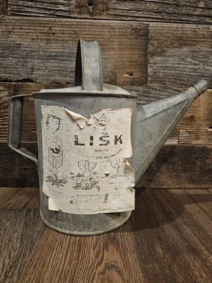 Vintage Lisk Galvenized 2 Gallon Watering Can  - Image 1 of 4