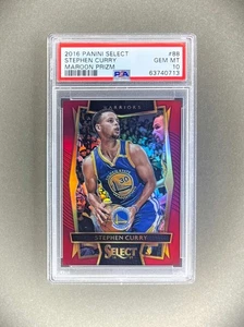2016-17 Panini Select Basketball Stephen Curry Maroon Prizm /175 PSA 10 GEM MT - Picture 1 of 2