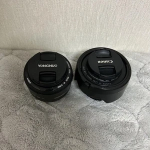Canon EF 50mm f/1.8 STM Lens + 35mm f/2.0 - Used, Includes Lens Hood - Picture 1 of 7