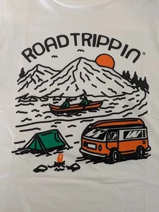 Ladies t shirts size 10 Campervan Genuine Road Trippin Brand Camper Adventure - Picture 1 of 10