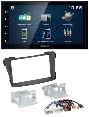 Kenwood 2DIN Bluetooth MP3 USB DAB Autoradio für Hyundai i40 ab 2011 VF schwarz - Bild 1 von 4