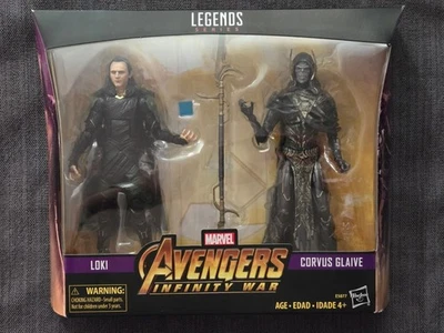 Figura de acción LOKI & CORVUS GLAIVE Marvel Legends 6" sellada sin usar, en caja Walmart Avengers Foto 1 de 2