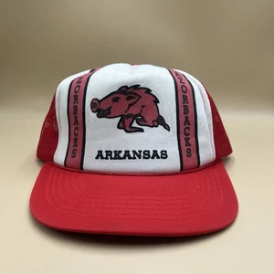 Vintage Arkansas Razorbacks Trucker Mütze Mesh Snapback 80er Made in Taiwan ROC - Bild 1 von 5