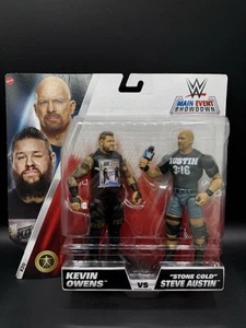 Mattel WWE Wrestling Main Event Kevin Owens VS Steve Austin Spielzeug Spielfiguren X2 - Bild 1 von 3