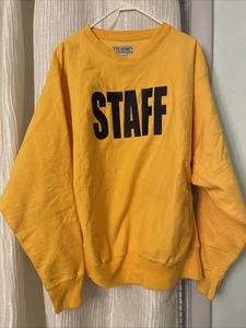Yellow XL  Sweatshirt Embroidered Staff Nice Material (Steve And Barry’s) Big - Picture 1 of 10