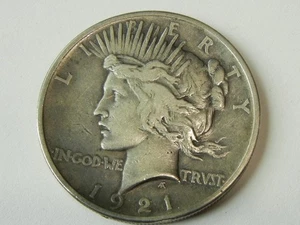 1921 peace silver dollar US coin - Picture 1 of 2