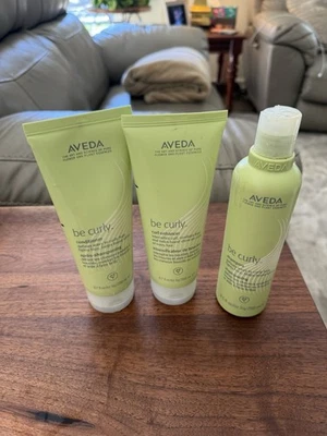 Pre Owned Aveda Be Curly Shampoo Conditioner Be Curly Enhancer - Image 1 of 3