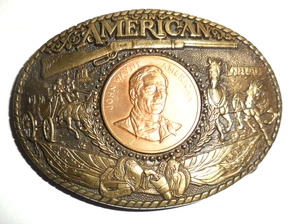 FIBBIA CINTURA MONTAGNA PIOVOSA USA VINTAGE DESIGN AMERICANO JOHN WAYNE NR - Foto 1 di 4