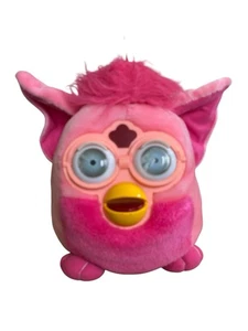 Vintage Furby Buddies rosa Flamingo Sitzsack Plüsch 1999 Vintage selten 13 Zoll x 16 Zoll - Bild 1 von 10
