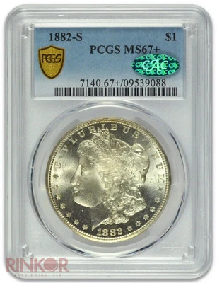 1882-S $1 Morgan Dollar PCGS MS 67+ CAC - Image 1 of 3