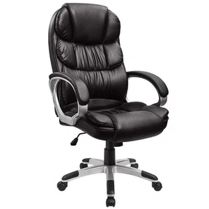 Leather High Back Office Chair Ergonomic Executive Office Chair Swivel Comput... - Picture 1 of 7