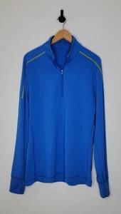 Lululemon Men's Size Large Blue Quarter Zip Performance Pullover Long Sleeve - Picture 1 of 8