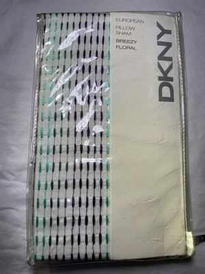 DKNY European Sham Multicolor Teal Purple New Breezy Floral - Image 1 of 4