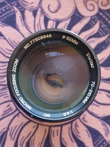 Vivitar MC Macro Focusing Zoom Lens 52mm 70 – 210 mm 1:4.5 - Picture 1 of 3