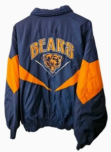 Vintage Locker Line NFL Herren Large Chicago Bears bestickte Bomberjacke - Bild 1 von 7