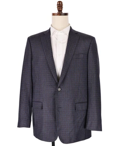 Brooks Brothers Sport Coat 40R Blue Brown Plaid Reda 1865 Italian Flannel Wool - Picture 1 of 13