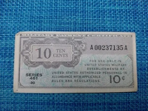 🇺🇸 USA Military Payment 10 cents VF series 461 P-M2  1946  banknotes 102925-28 - Picture 1 of 2