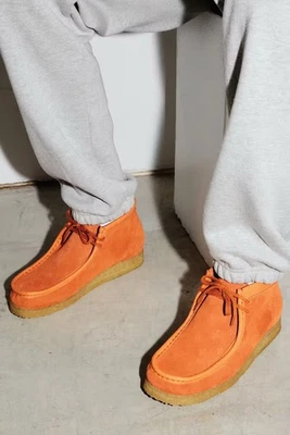 Octobers Very Own OVO x Clarks Originals Neon Orange Suede Wallabees 8 1/2 - Image 1 of 4