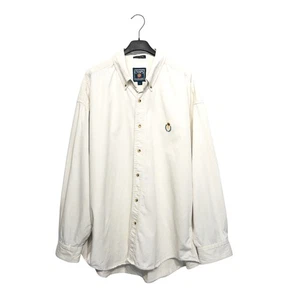 CHAPS Ralph Lauren Vintage Off White Cotton Twill Button Down Shirt - Size XL - Picture 1 of 12