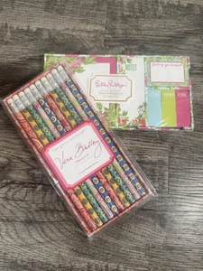 Lilly Pulitzer Sticky Not Stationary Set & Vera Bradley Wrapped Pencils Set - Picture 1 of 10