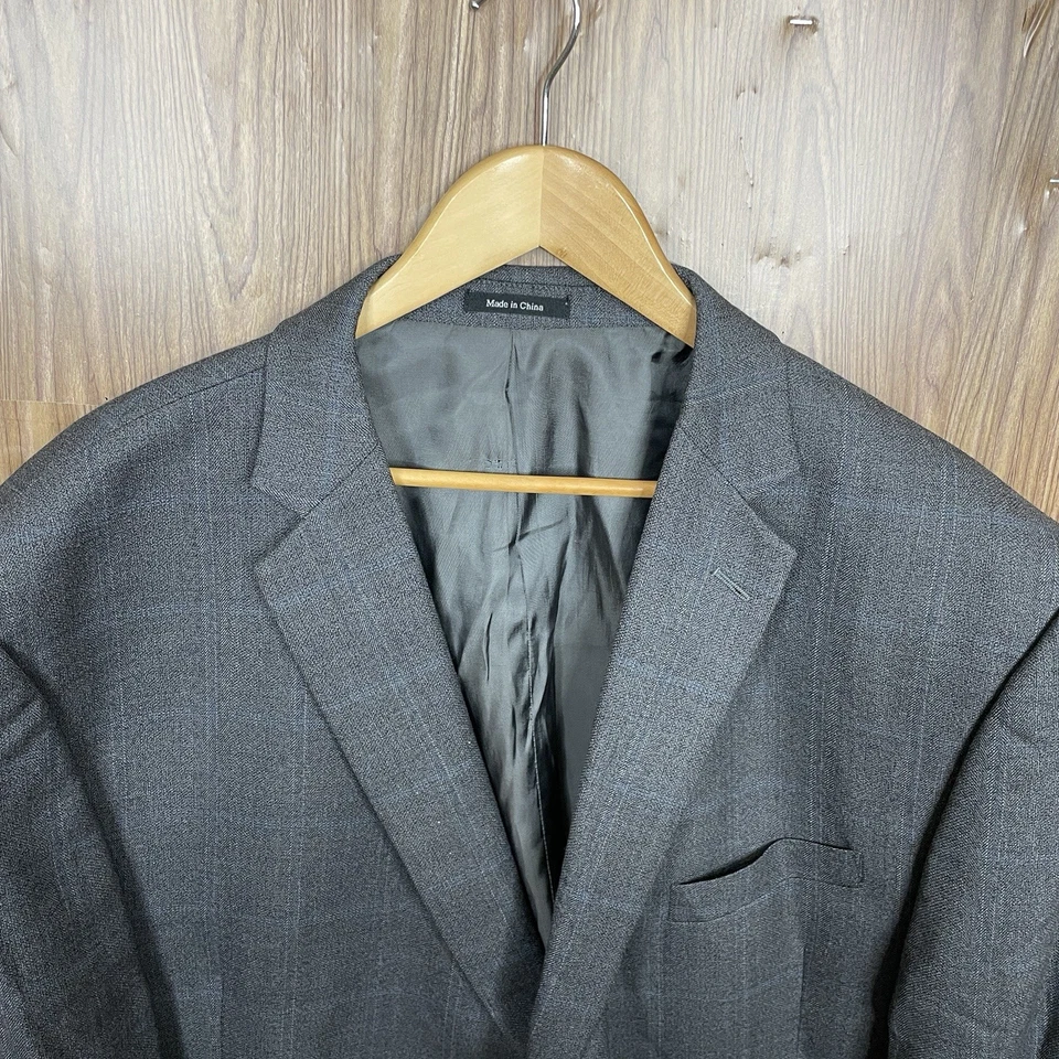 Abrigo deportivo Joseph and Feiss dorado para hombre 56R marrón azul ventana 100 % lana Foto 1 de 4