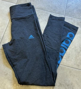 Adidas hoch geschnittene durchgehende enge Passform dunkelgraue Leggings Damengröße Small neu mit Etikett - Bild 1 von 7