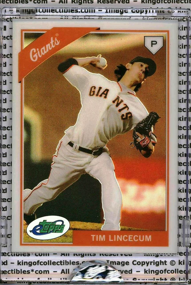 TIM LINCECUM 2009 eTopps #28 San Francisco Giants Card IN HAND - Image 1 of 1