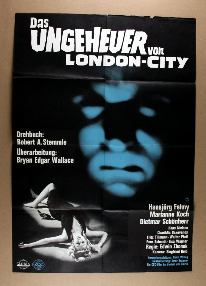 B. EDGAR WALLACE *  UNGEHEUER VON LONDON CITY - A1-FILMPOSTER ´64 FELMY, KOCH - Bild 1 von 1
