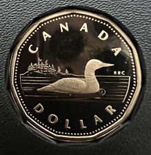 2002 Canada Proof Loonie - Heavy Cameo - From Proof Set (steel) - Double Date!